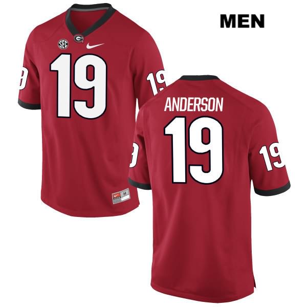 Georgia Bulldogs Men's Adam Anderson #19 NCAA Authentic Red Nike Stitched College Football Jersey DVX5156GM